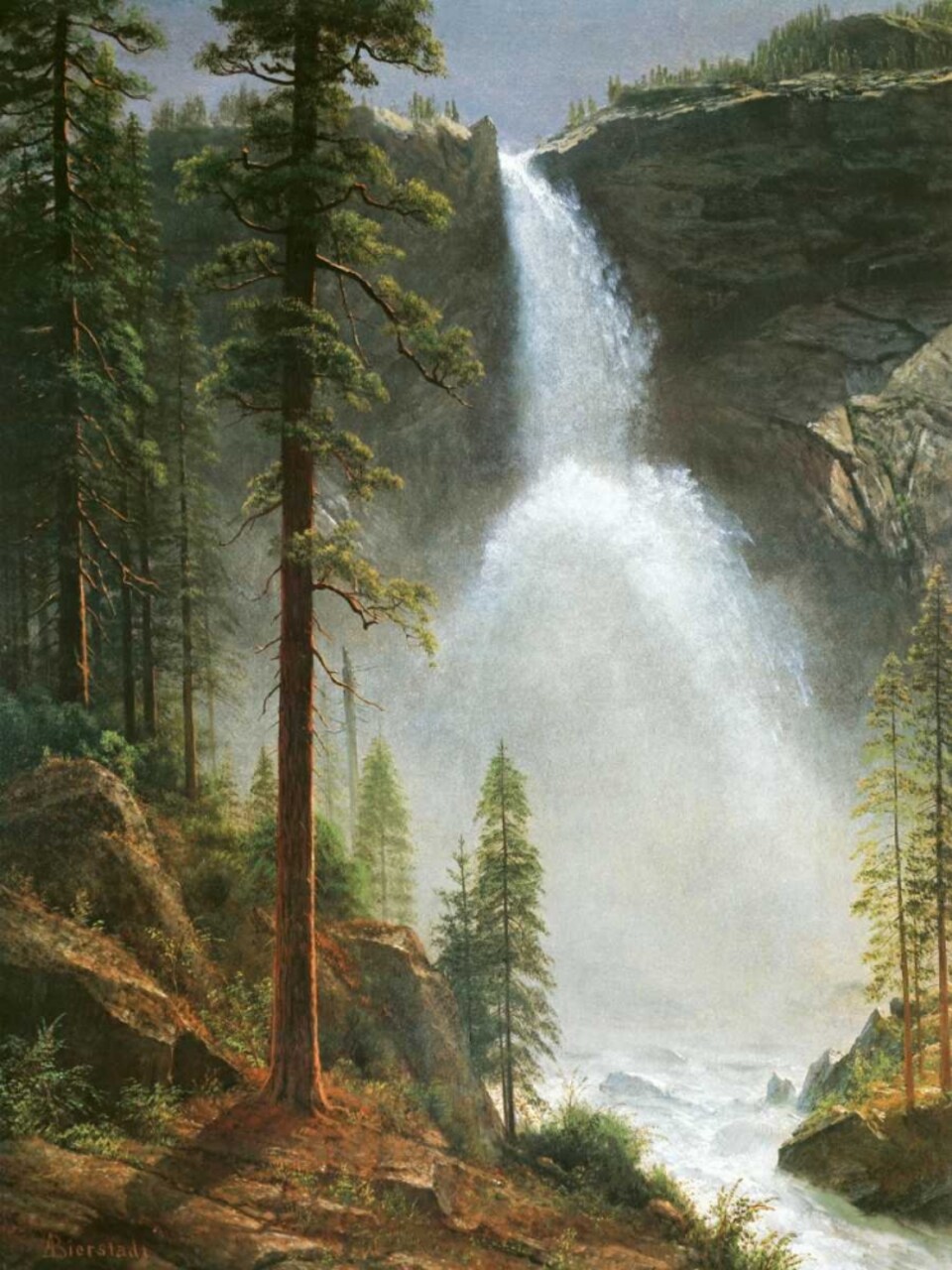 Nevada Falls Poster Print by Albert Bierstadt - Item # VARPDX133228